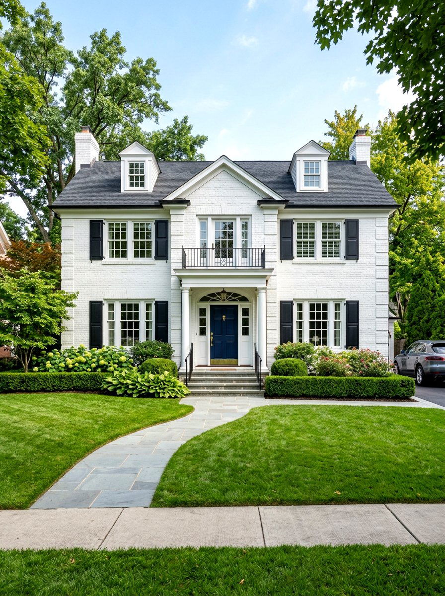 Painted White Brick Home - 30 white house exterior ideas