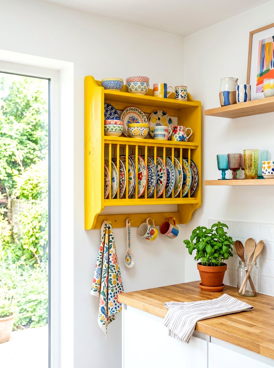 Painted Wood Plate Rack - 30 plate rack ideas