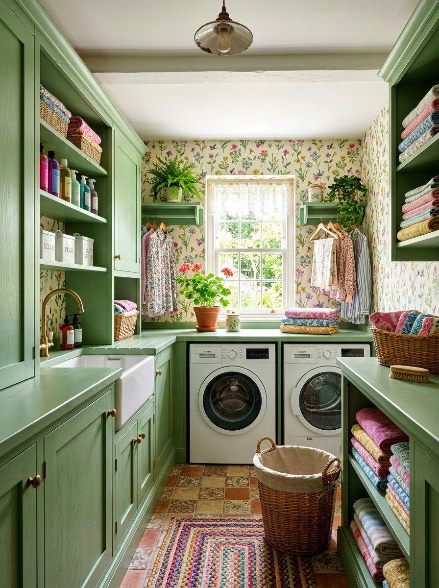 Painted Wood Surface - 30 laundry room countertop ideas