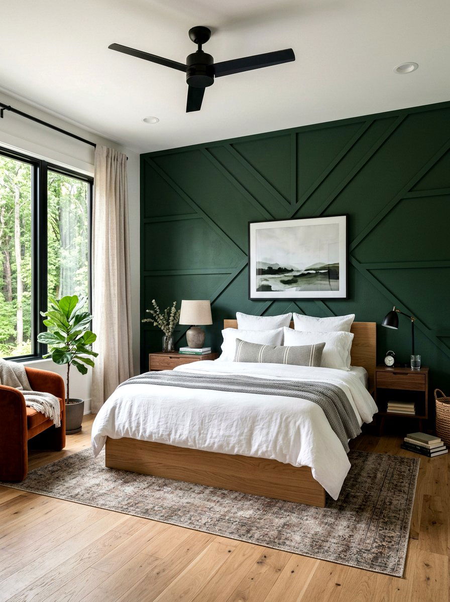 Painted accent wall - 30 empty wall ideas