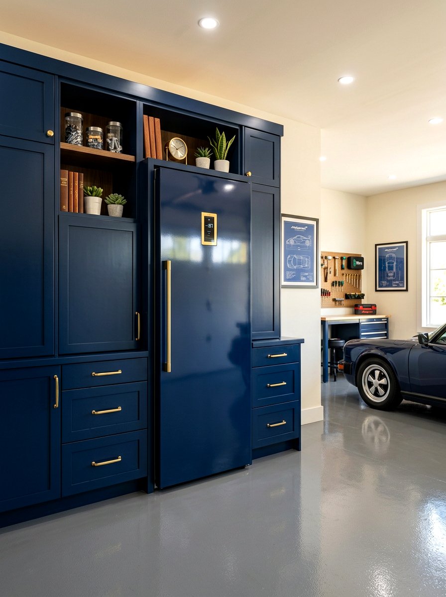 Painted freezer matching walls - 30 garage freezer corner ideas