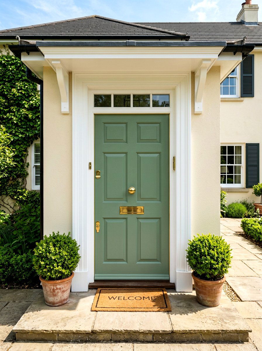 Painted front door - 30 stoop decor ideas