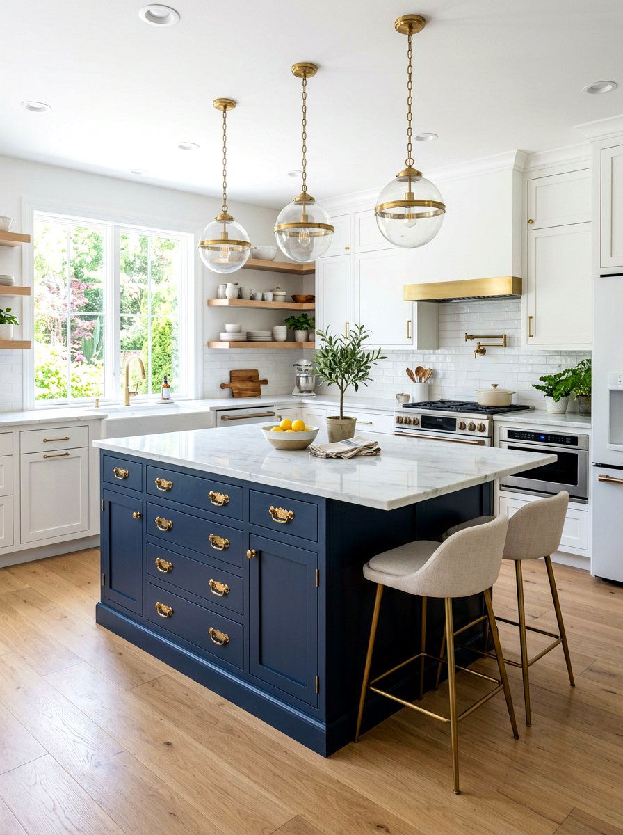 Painted navy dresser kitchen island - 30 dresser as kitchen island ideas
