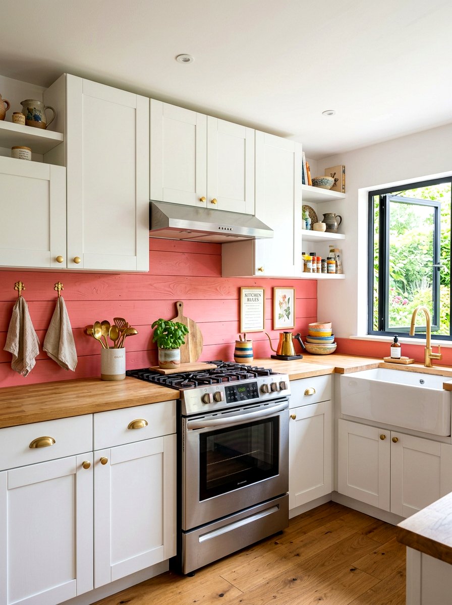 Painted plywood backsplash - 30 rental friendly kitchen backsplash ideas