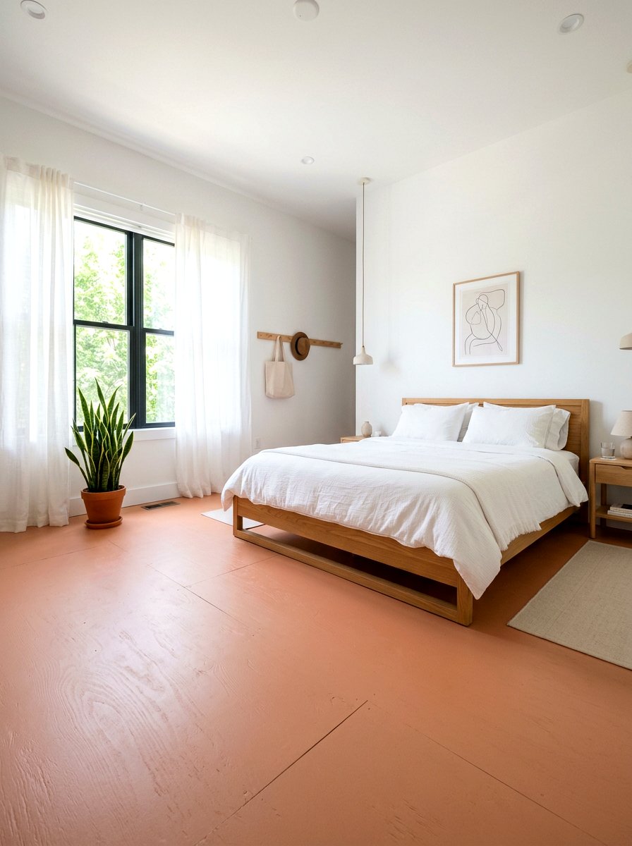 Painted plywood subfloor - 30 painted floor ideas