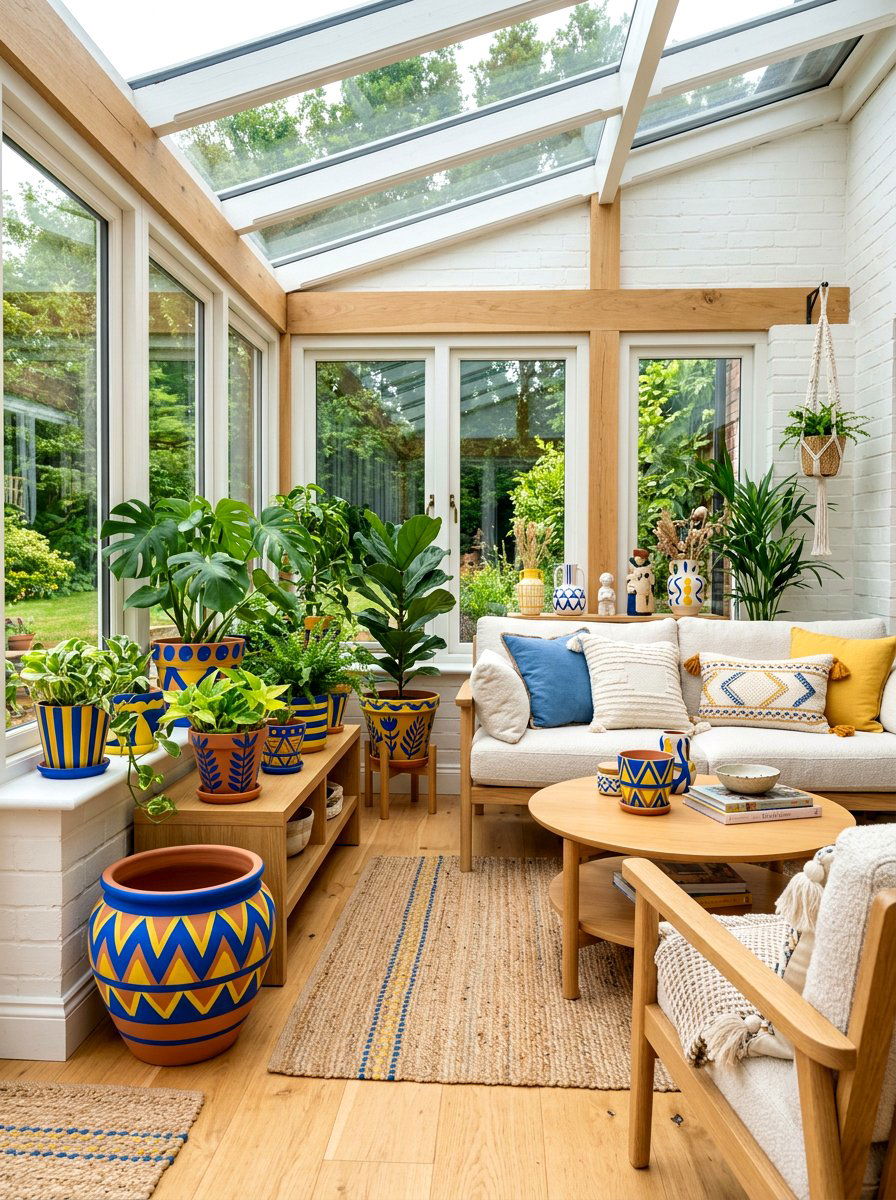 Painted terracotta pots - 30 terracotta pot ideas