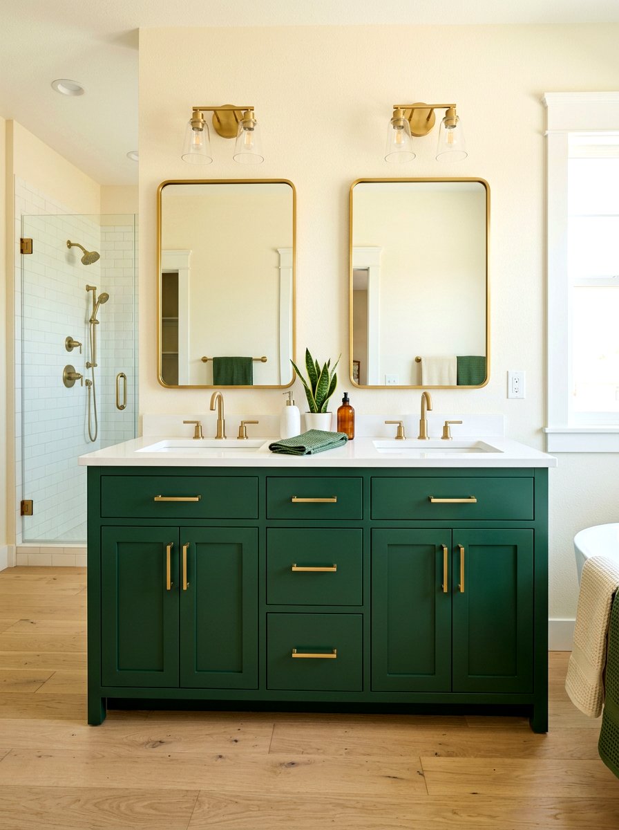 Painted vanity cabinet - 30 bathroom makeover ideas