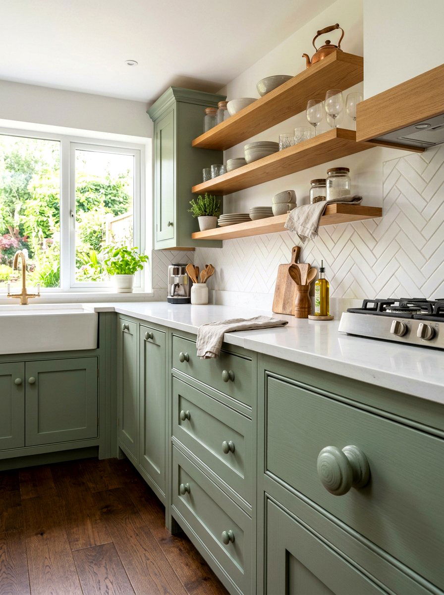 Painted wood kitchen knob - 30 wood knob kitchen ideas