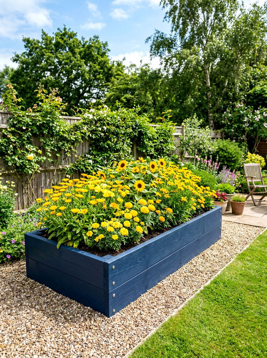 Painted wood raised bed - 30 modern raised bed ideas