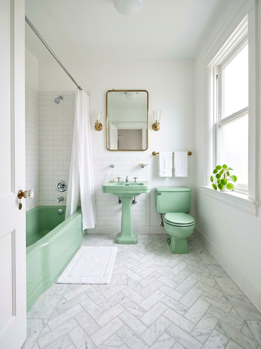 Pale Green Bathroom Suite - 30 green bathroom ideas