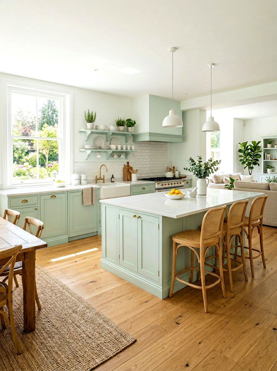 Pale Green Kitchen - 30 green kitchen ideas