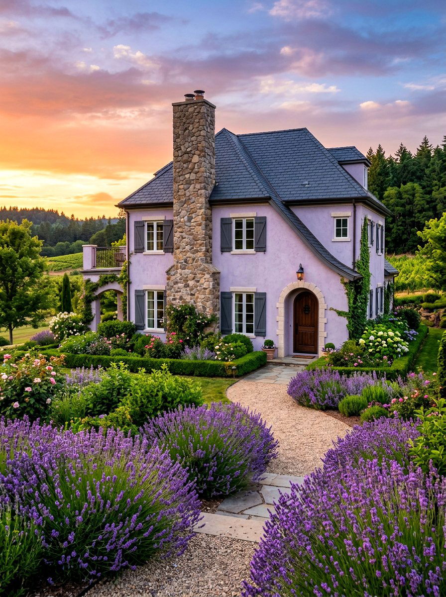 Pale Lavender House Exterior - 30 exterior paint color ideas