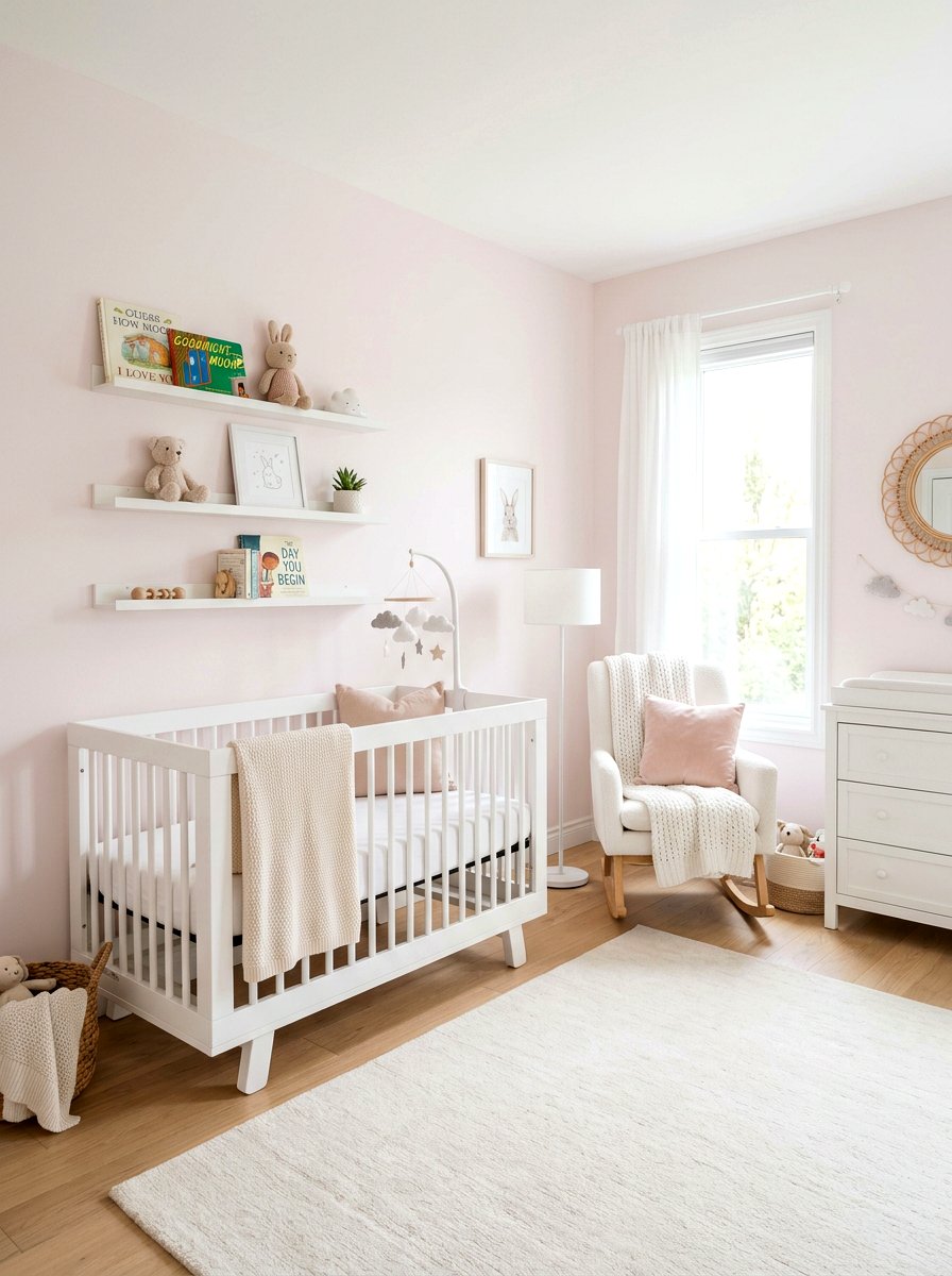 Pale Pink Nursery - 30 pink bedroom ideas