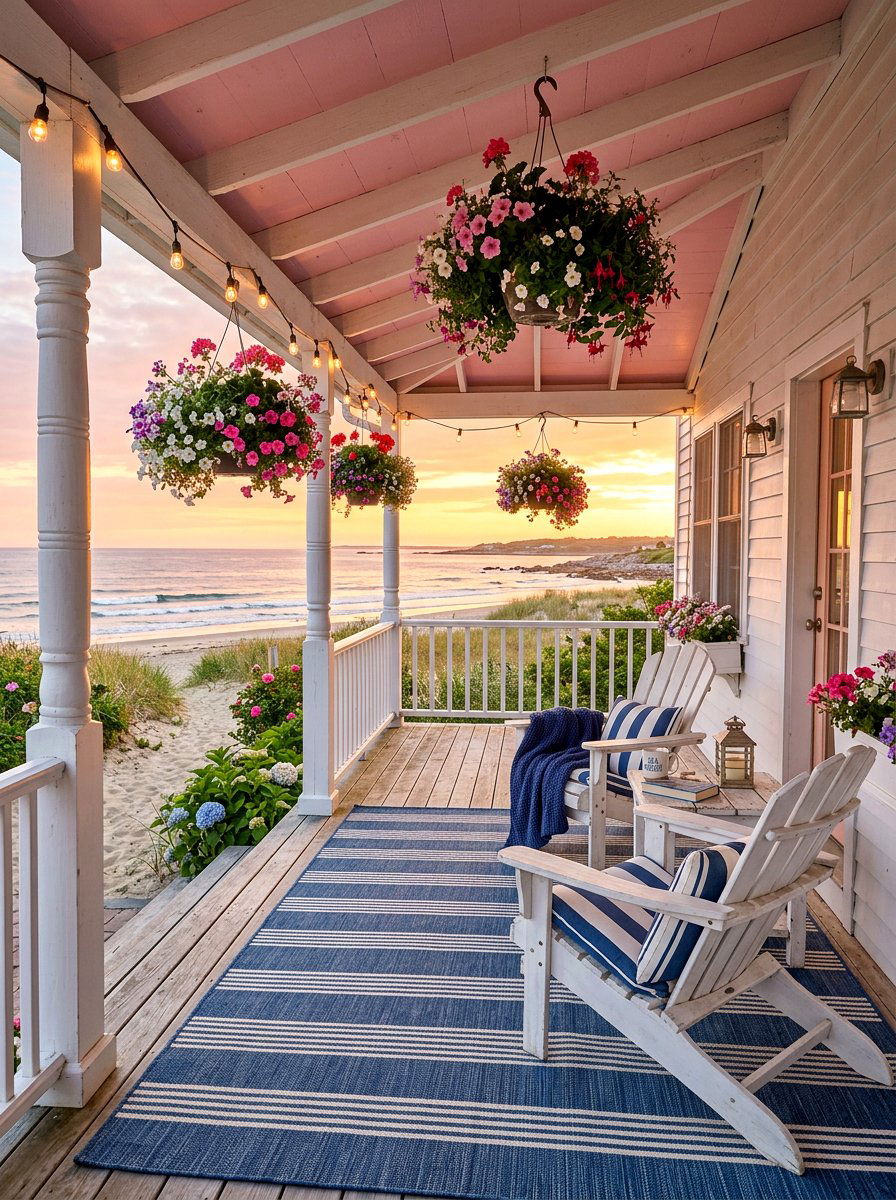 Pale Pink Porch - 30 porch ceiling paint ideas