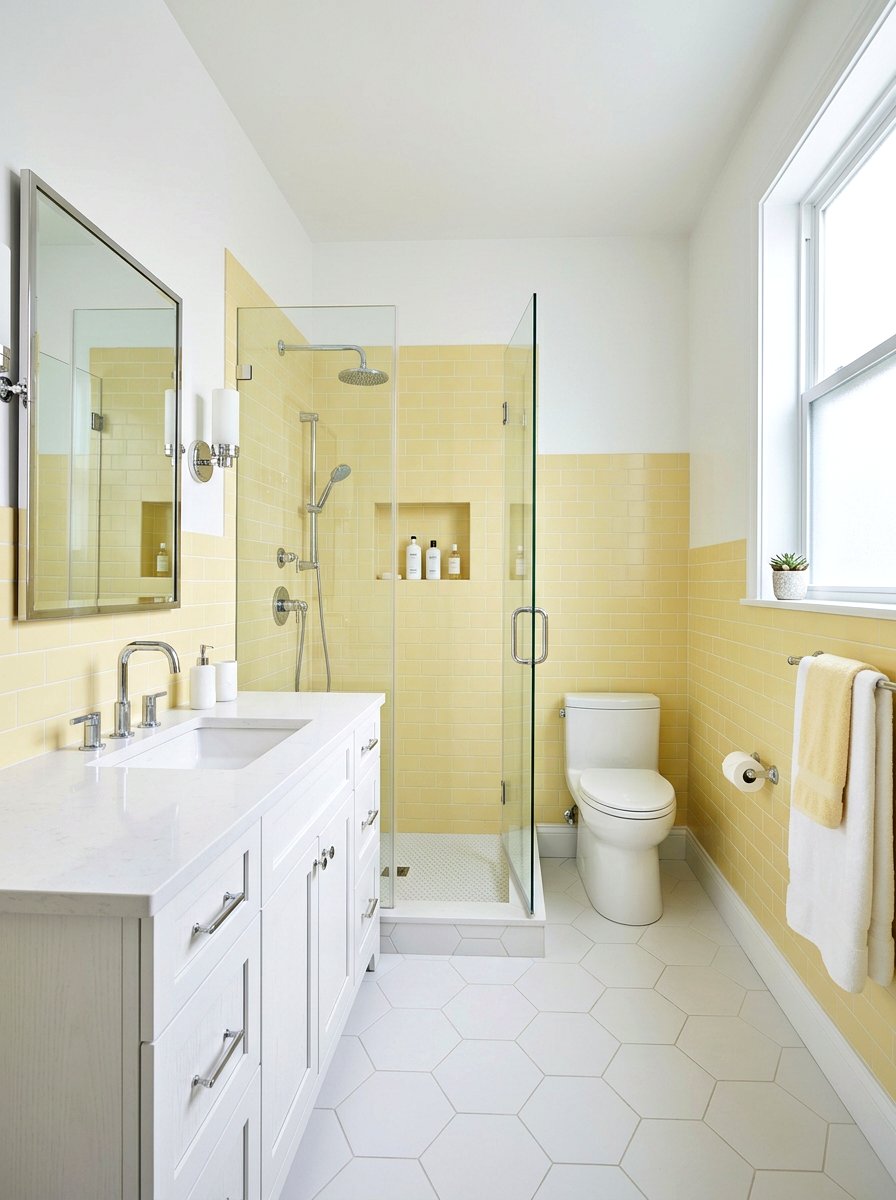 Pale Yellow And White Bathroom - 30 bathroom color scheme ideas