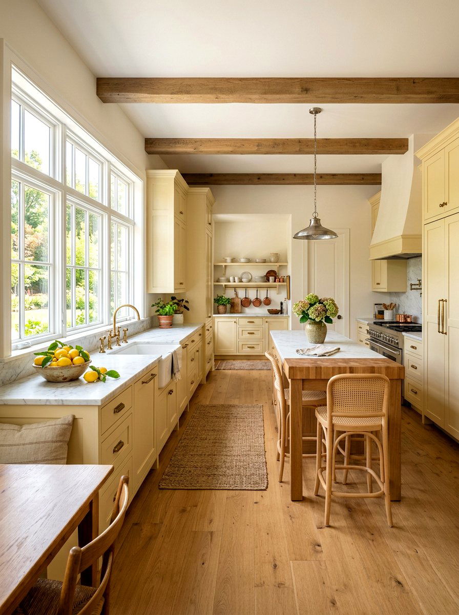 Pale Yellow Shaker Cabinets - 30 muted yellow kitchen ideas