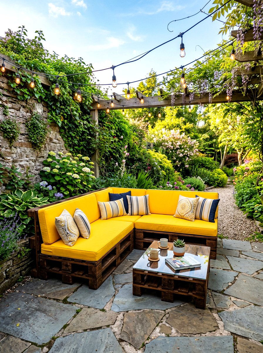 Pallet Furniture - 30 family backyard seating ideas