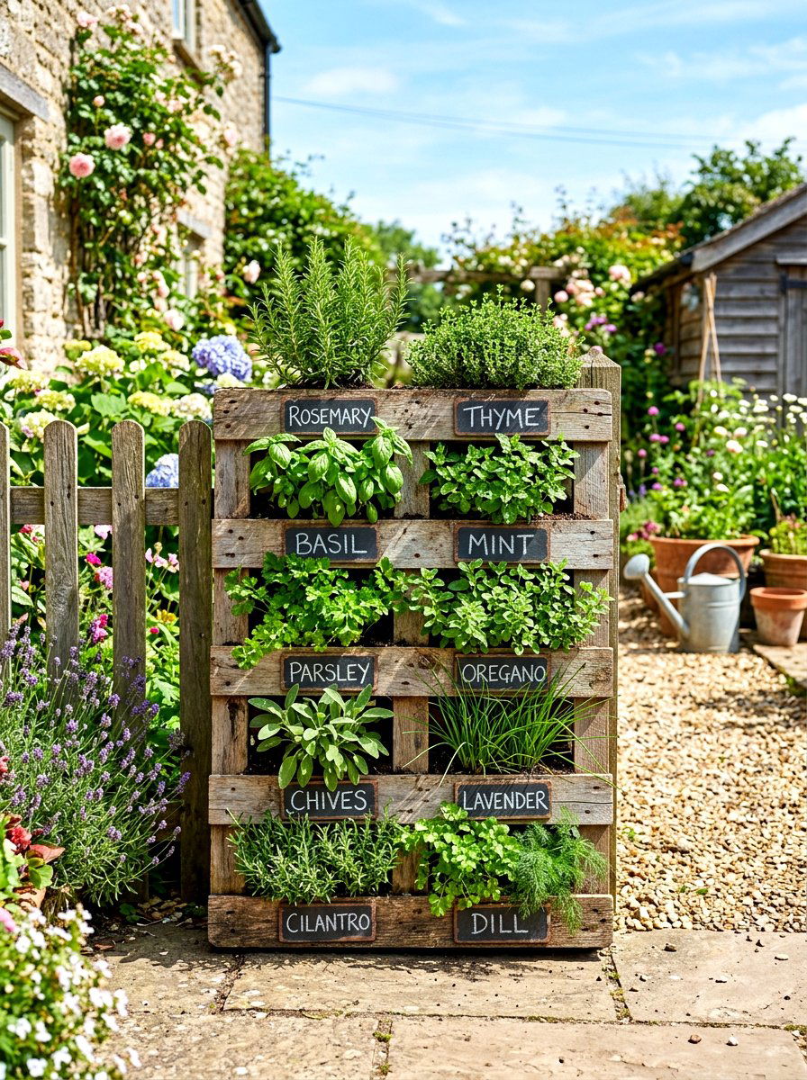 Pallet Herb Garden - 30 herb garden layout ideas