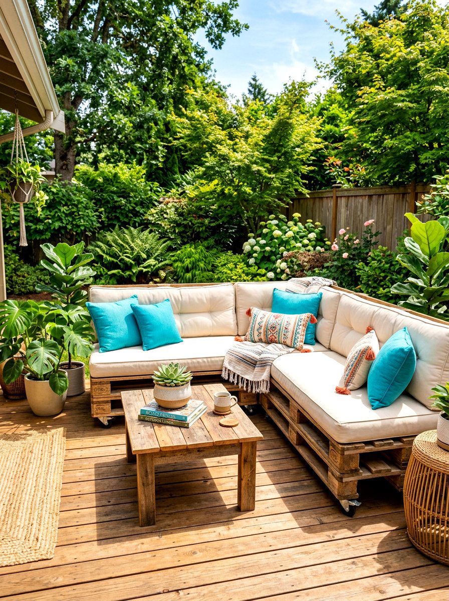 Pallet Sectional Sofa - 30 budget outdoor furniture ideas
