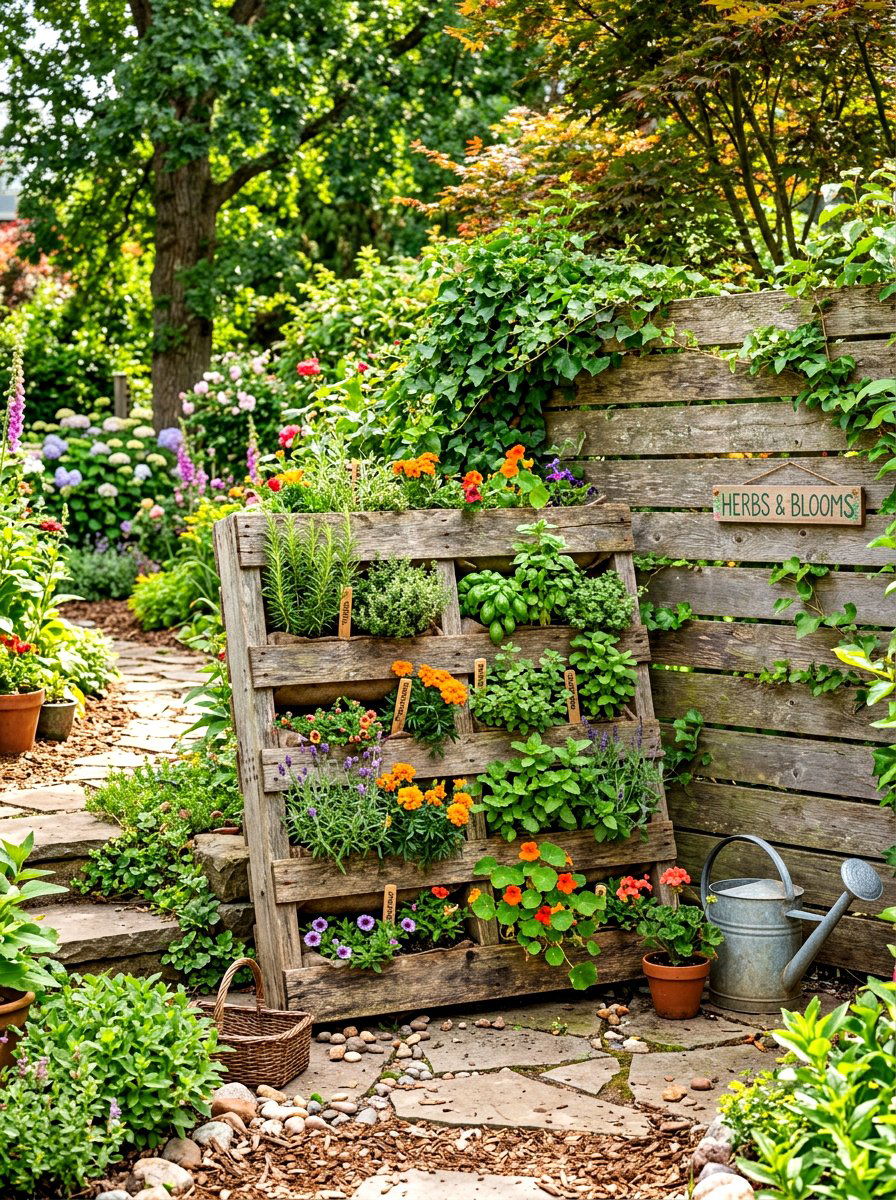 Pallet Vegetable Planter - 30 beginner vegetable garden ideas