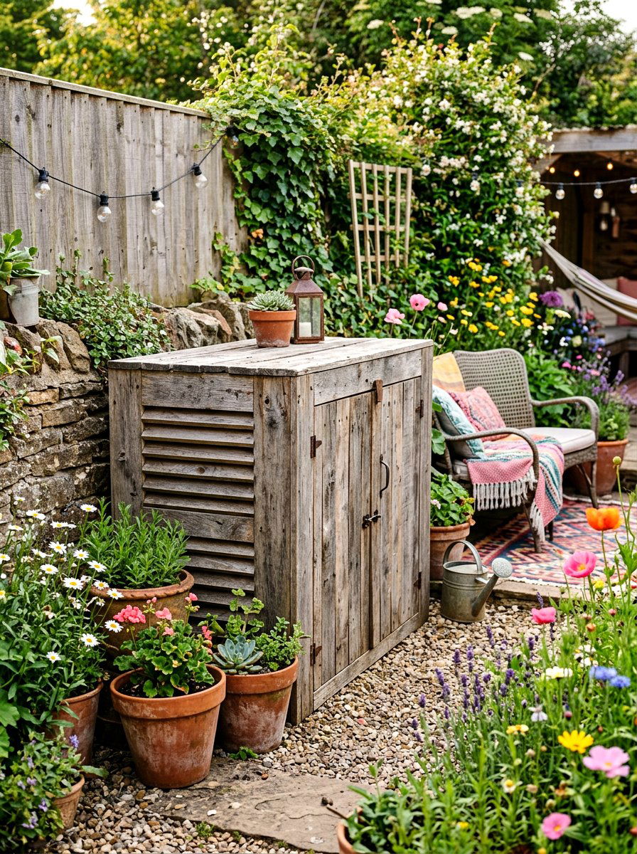 Pallet Wood AC Cover - 30 AC screen privacy ideas