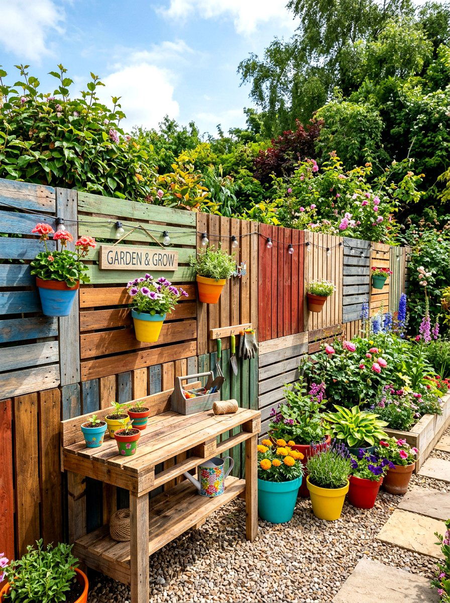 Pallet Wood Fence - 30 fence ideas