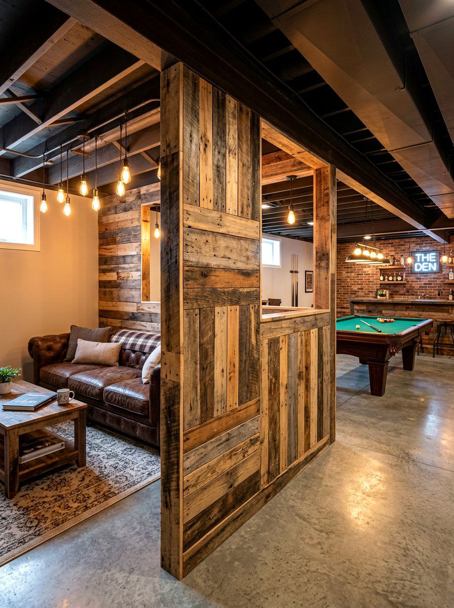 Pallet Wood Partition - 30 freestanding privacy panel ideas