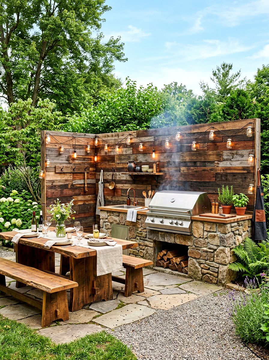 Pallet Wood Privacy Wall - 30 decorative privacy screen ideas
