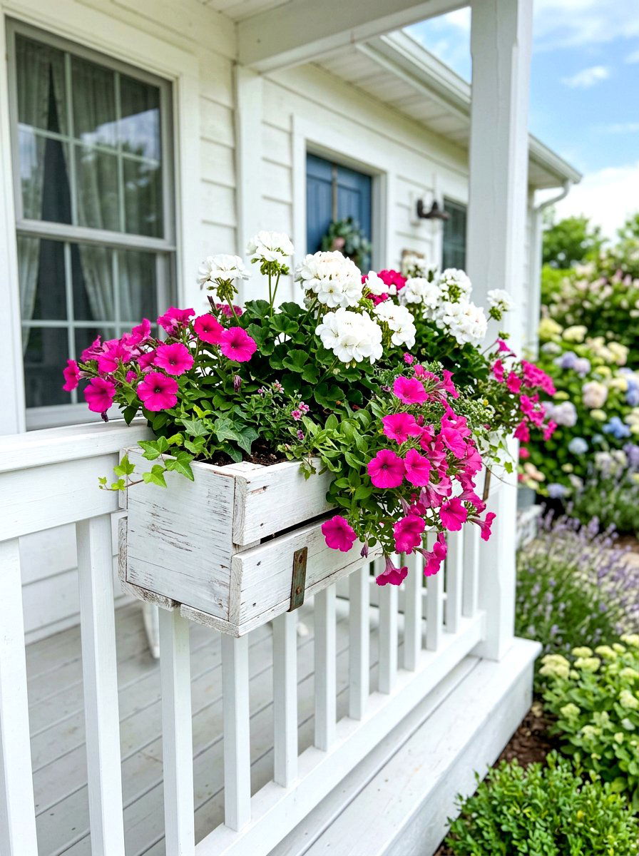 Pallet flower box - 30 pallet planter ideas