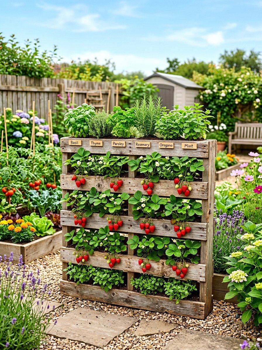 Pallet garden beds for vegetables - 30 raised vegetable garden ideas
