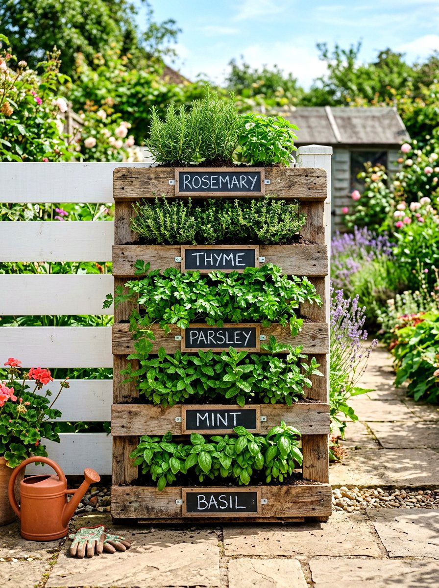 Pallet herb garden - 30 salad garden ideas