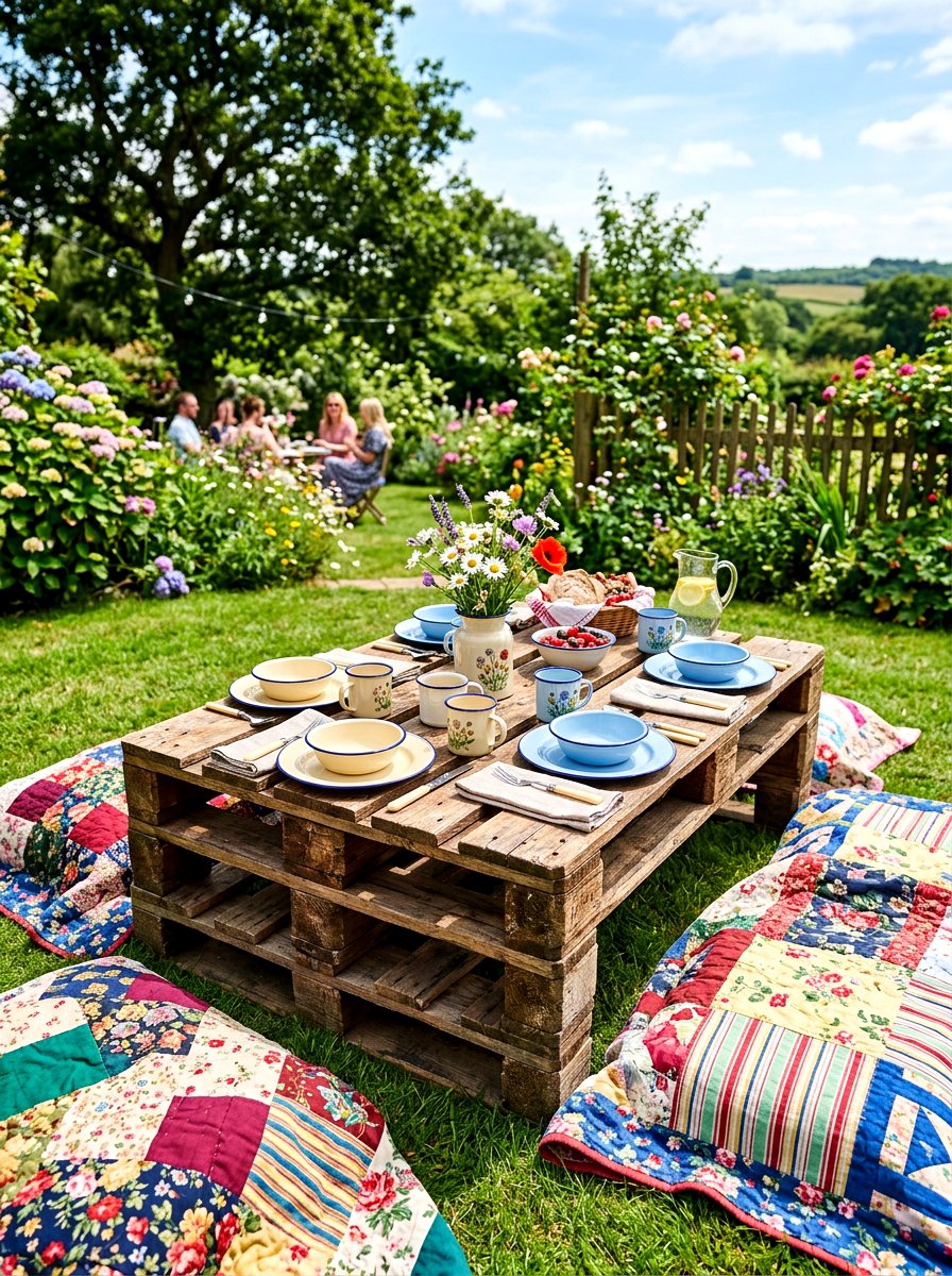 Pallet picnic table - 30 backyard picnic area ideas
