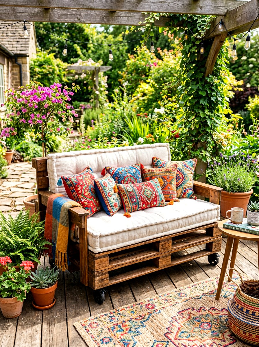 Pallet porch loveseat - 30 loveseat porch seating ideas