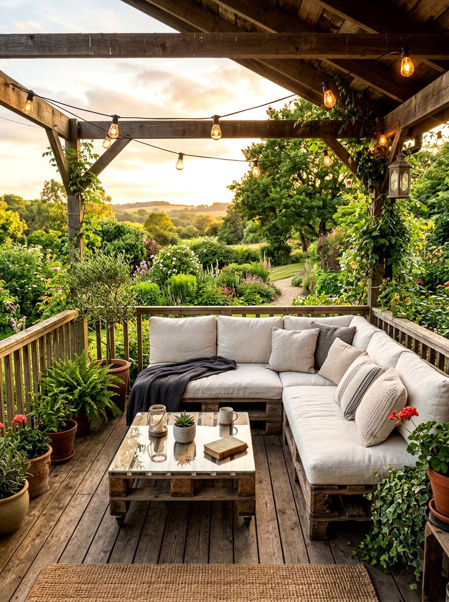 Pallet wood furniture - 30 veranda furniture ideas