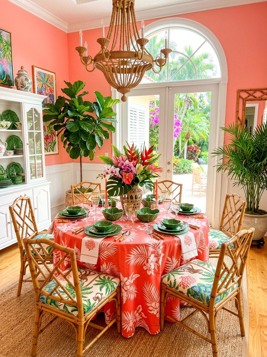 Palm Beach Style Dining - 30 lettuce plate dining ideas