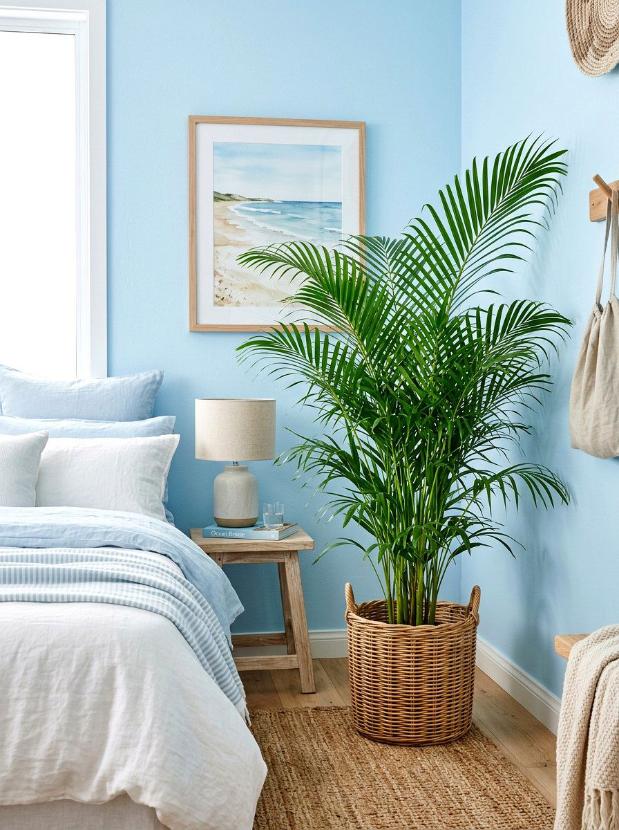 Palm Tree Bedroom Corner - 30 bedroom plant corner ideas