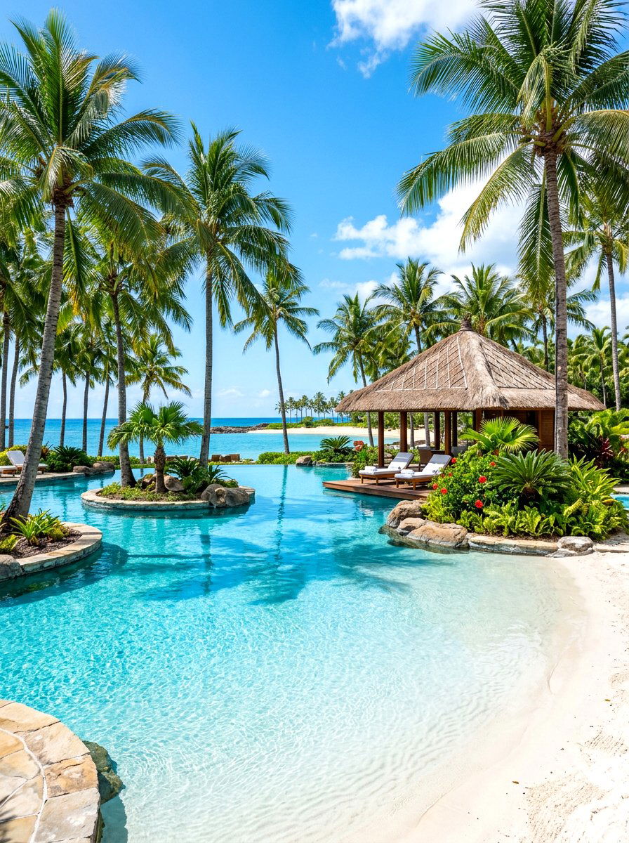 Palm Tree Pool - 30 pool garden ideas