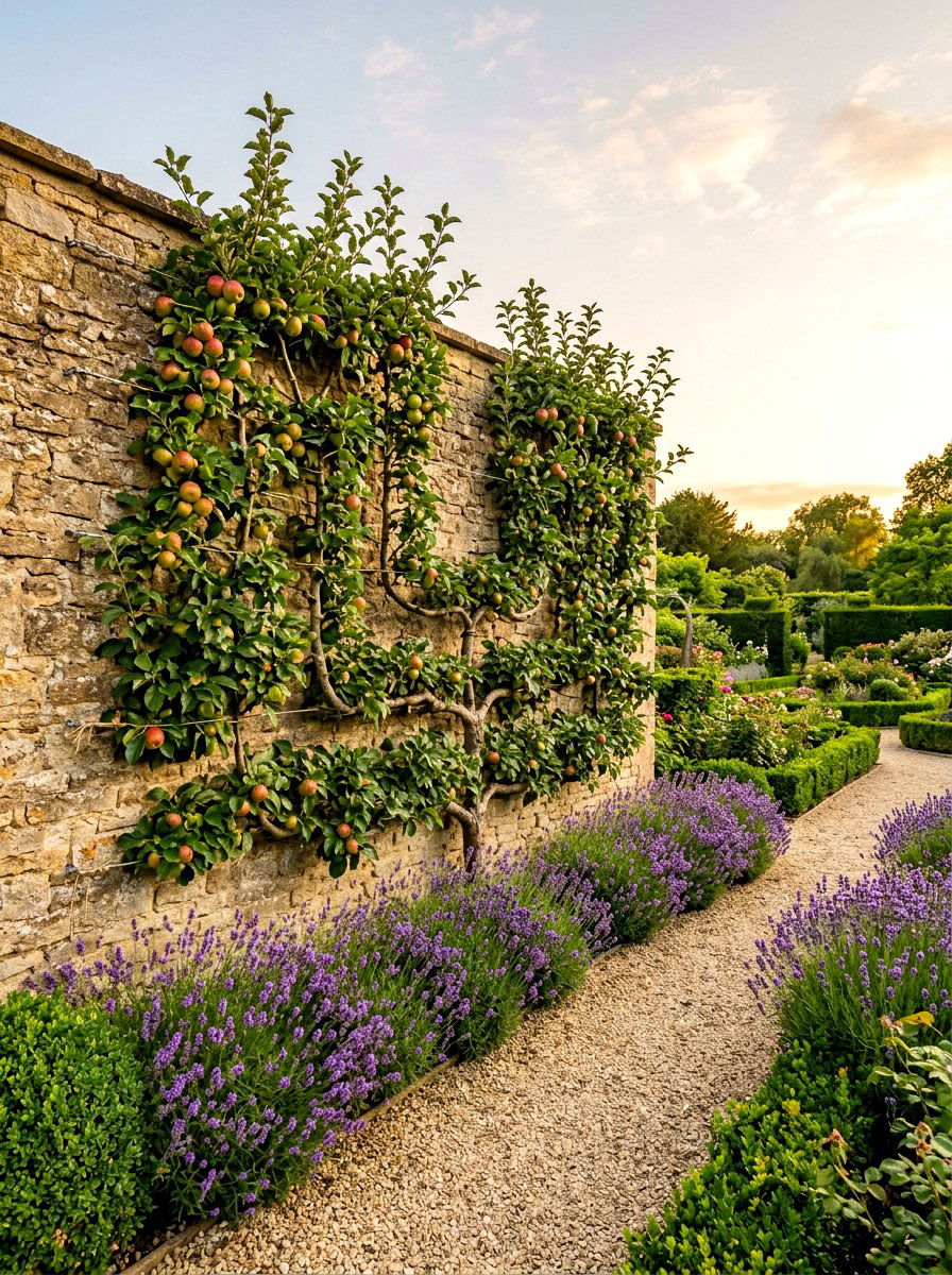 Palmette Verrier Apple Tree - 30 espalier fruit tree wall ideas