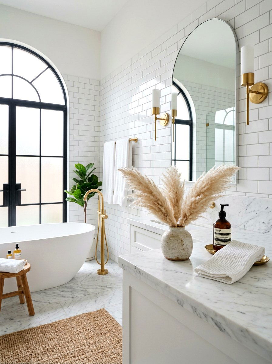 Pampas grass bathroom vanity decor - 30 pampas grass decor ideas