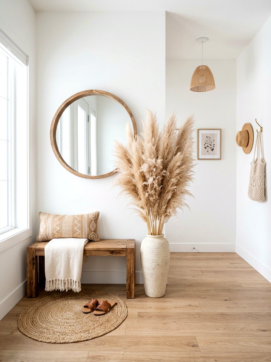 Pampas grass decor - 30 earthy home decor ideas