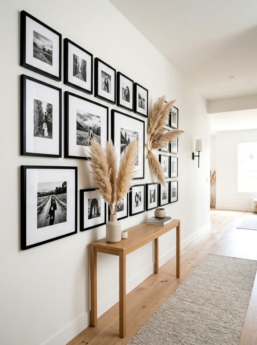 Pampas grass gallery wall addition - 30 pampas grass decor ideas