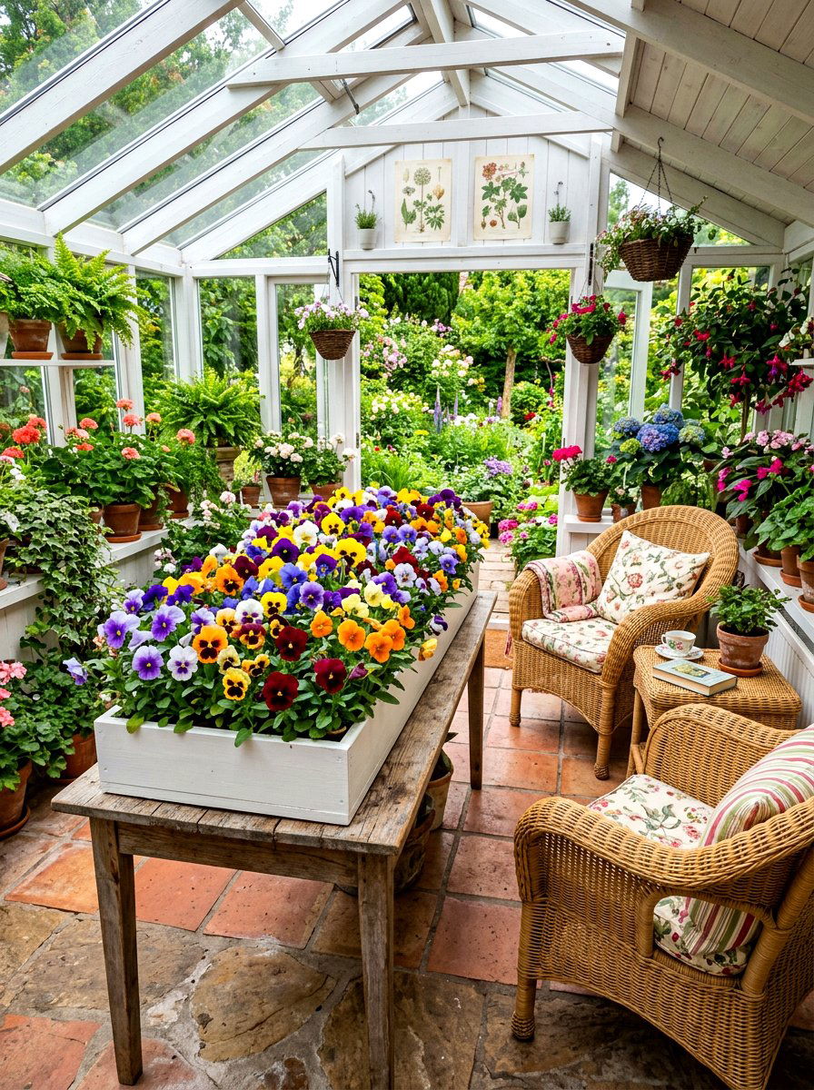 Pansy Flower Decor - 30 floral centerpiece ideas