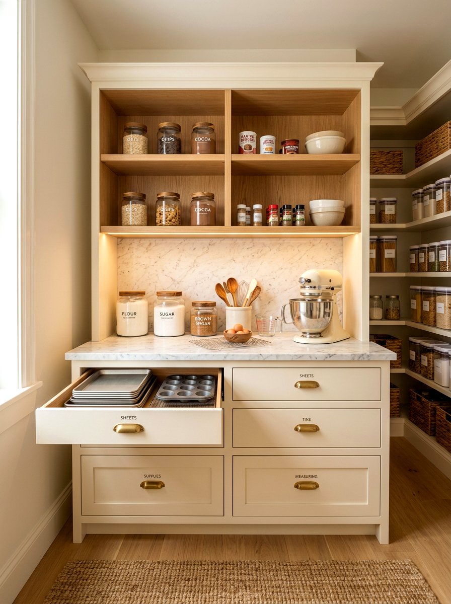 Pantry Baking Center - 30 Nancy Meyers pantry ideas