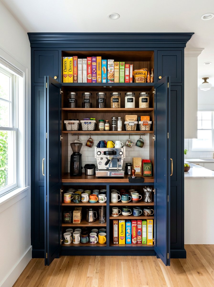 Pantry Cabinet Coffee Bar - 30 appliance garage coffee station ideas
