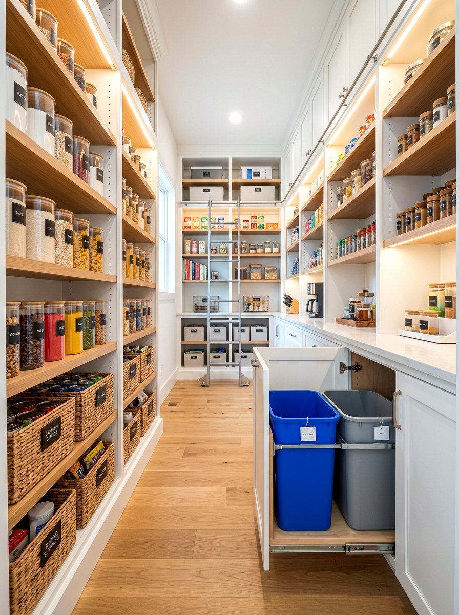 Pantry Cabinet Trash Pull Out - 30 kitchen trash pull out ideas