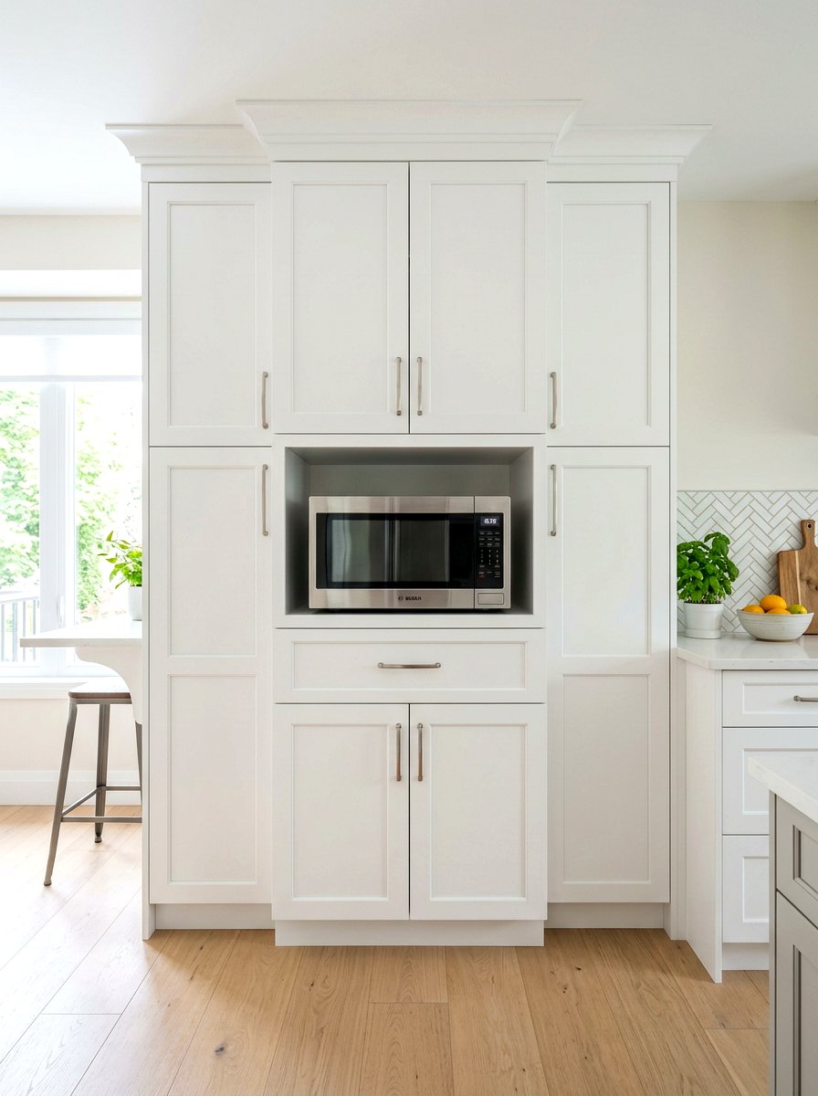 Pantry Cabinet With Microwave Shelf - 30 freestanding pantry cabinet ideas