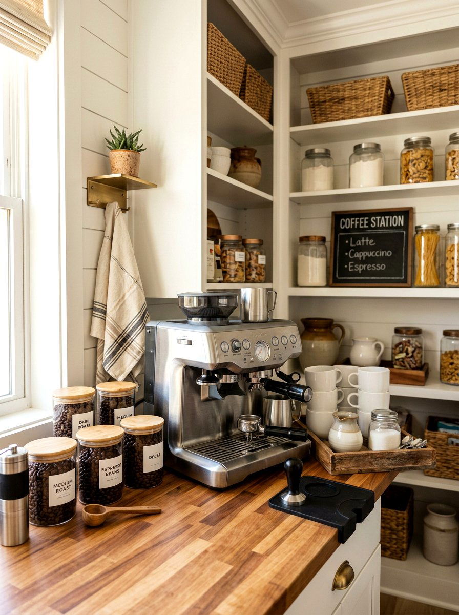 Pantry Coffee Station - 30 Nancy Meyers pantry ideas