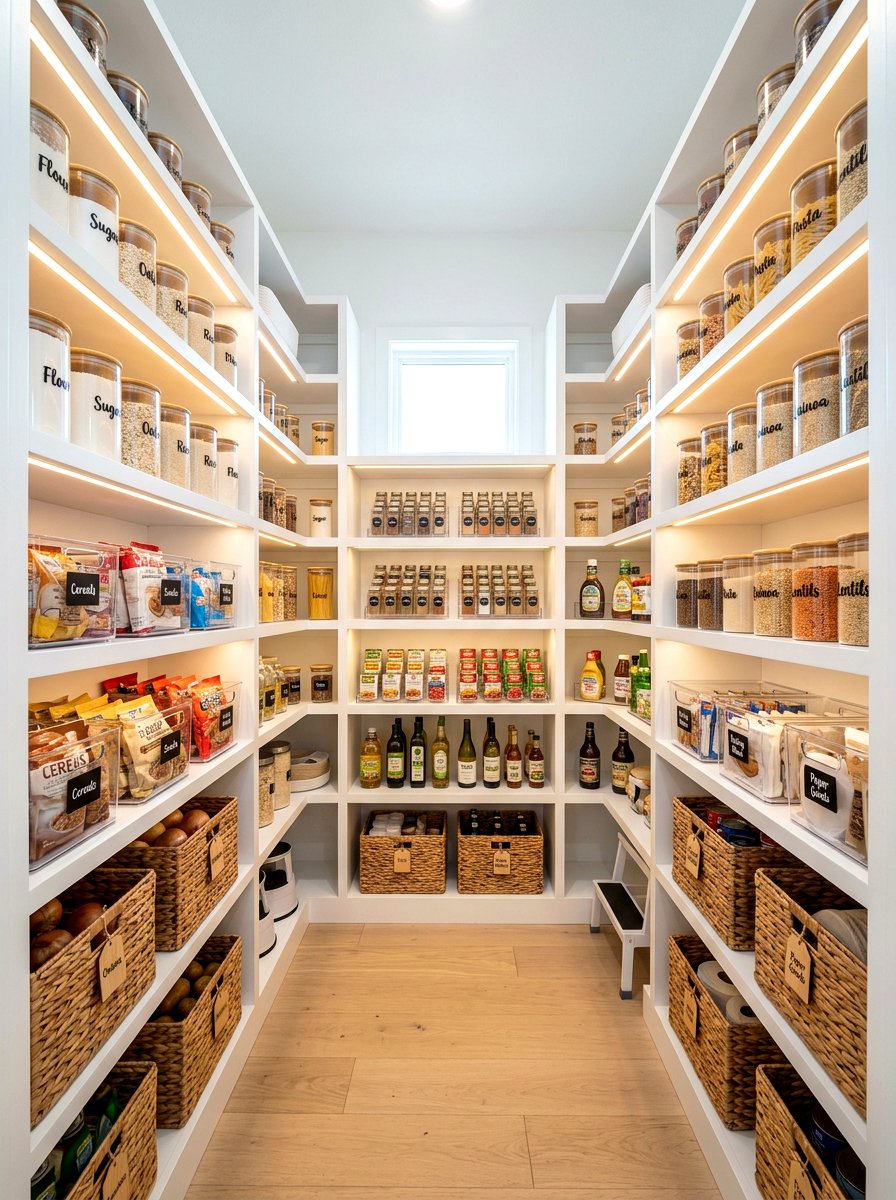 Pantry Dimmable Shelf Lighting - 30 dimmable lighting ideas