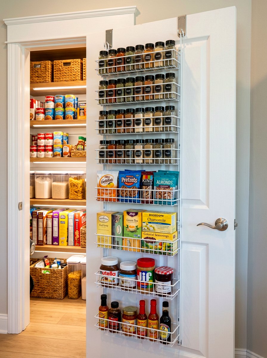 Pantry Door Rack - 30 kitchen storage ideas