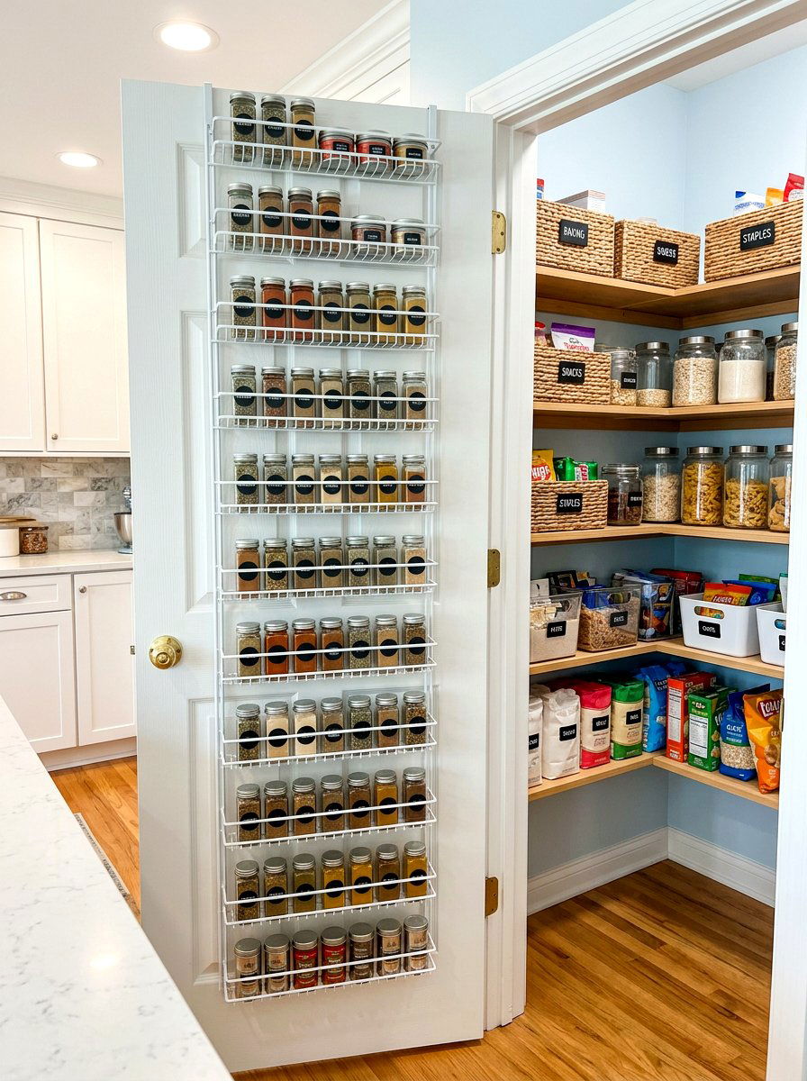Pantry Door Rack - 30 spice rack ideas